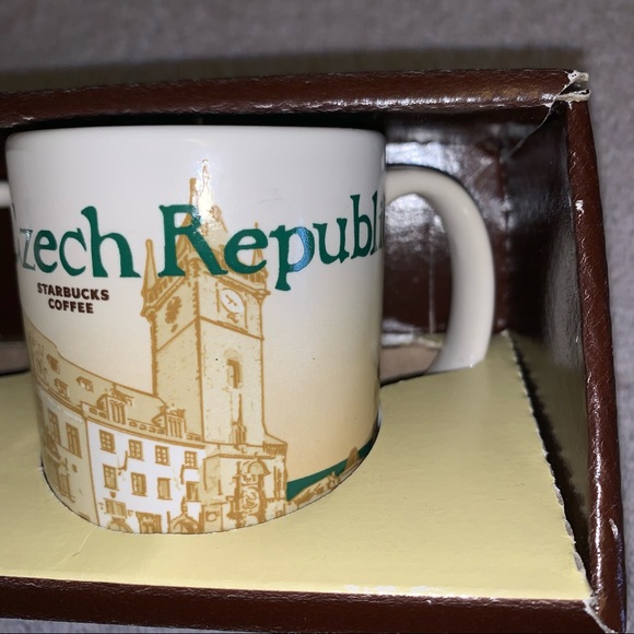 Starbucks Ostrava Czech Republic Set of 2 Demitasse Ceramic 3 oz Mugs NEW RARE - Picture 10 of 10